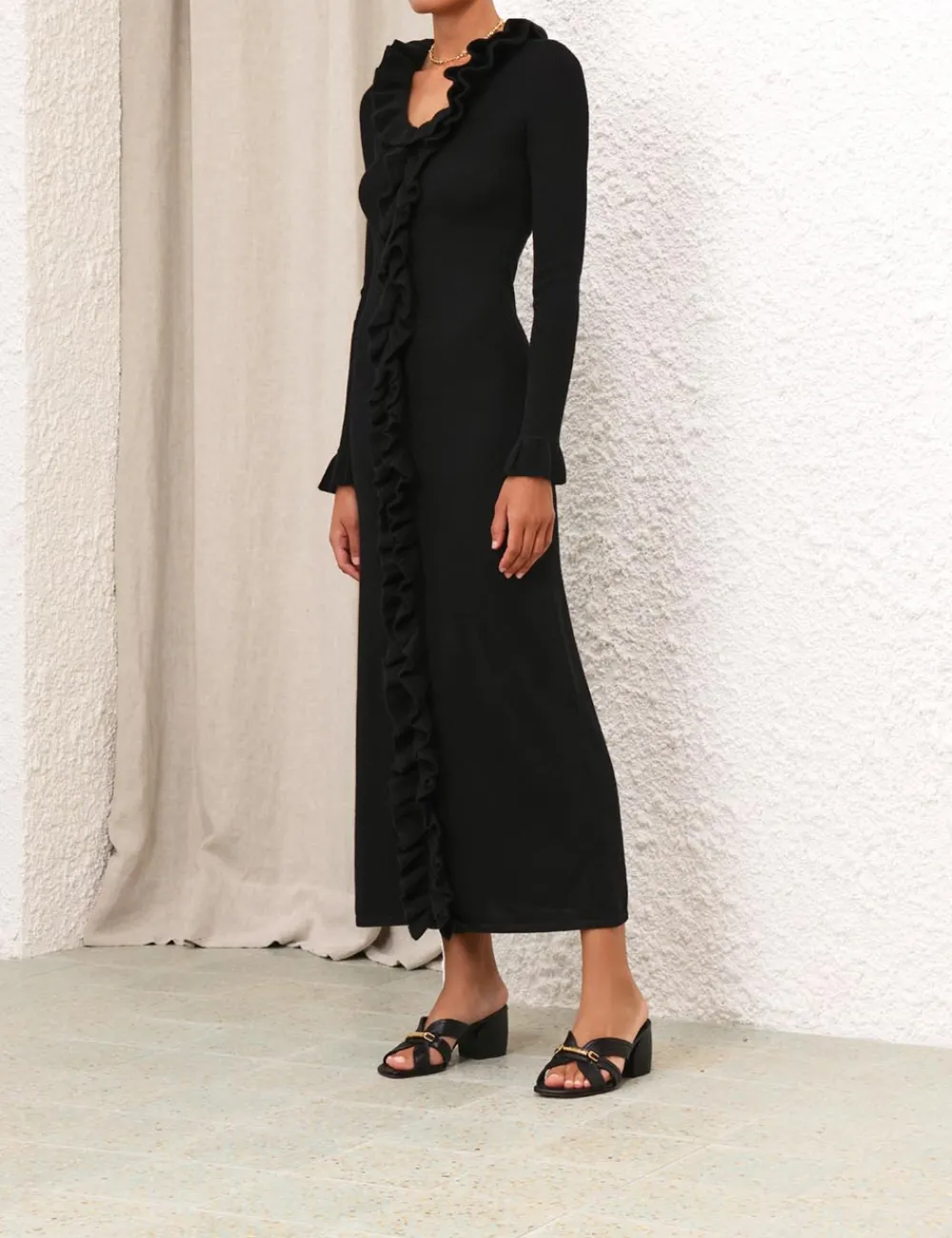ZIMMERMANN Dresses<Matchmaker V-Neck Ruffle Dress