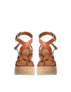 ZIMMERMANN In Denim<Multi-Strap Sandal Wedge