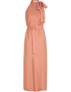 ZIMMERMANN Luminosity<Neck Tie Halter Bias Dress