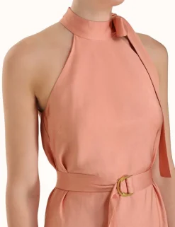 ZIMMERMANN Luminosity<Neck Tie Halter Bias Dress