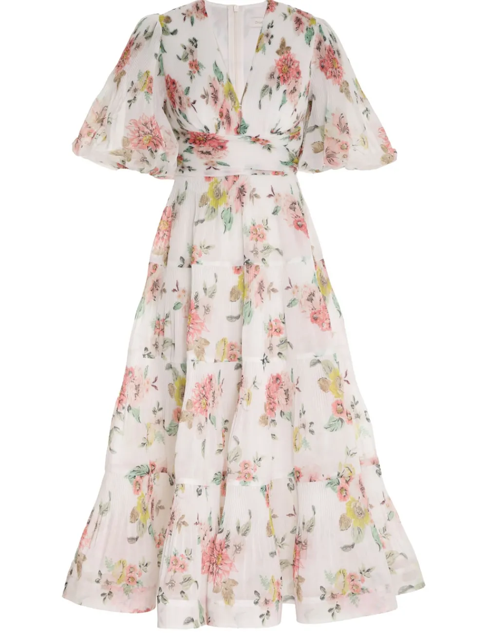 ZIMMERMANN Clothing<Pleated Midi Dress