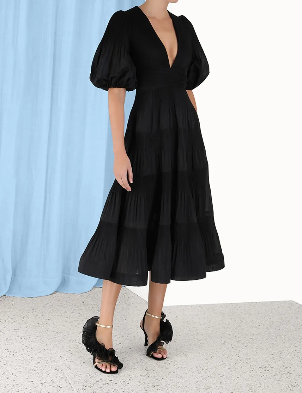 ZIMMERMANN Luminosity<Pleated Midi Dress