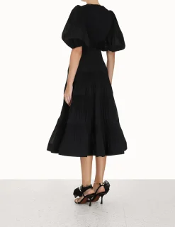 ZIMMERMANN Clothing<Pleated Midi Dress
