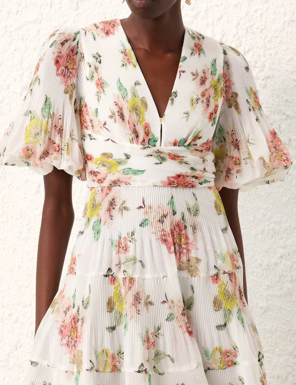 ZIMMERMANN Dresses<Pleated Midi Dress