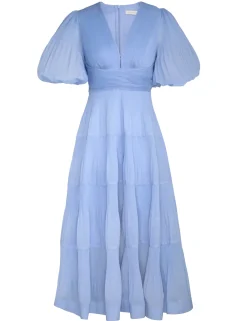 ZIMMERMANN Clothing<Pleated Midi Dress