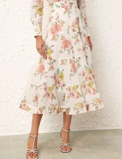 ZIMMERMANN Skirts<Pleated Midi Skirt