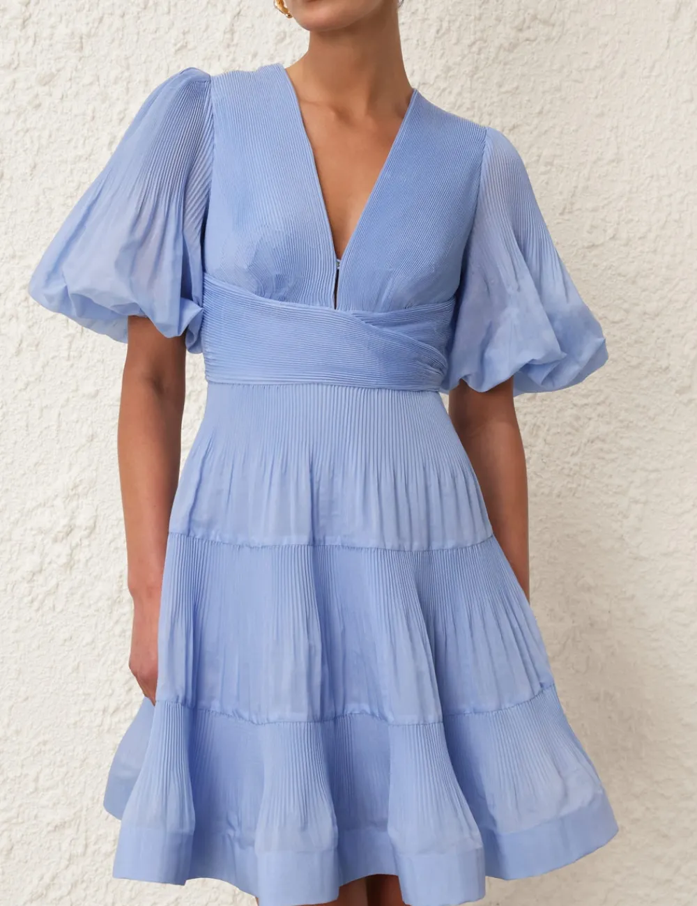ZIMMERMANN Dresses<Pleated Mini Dress