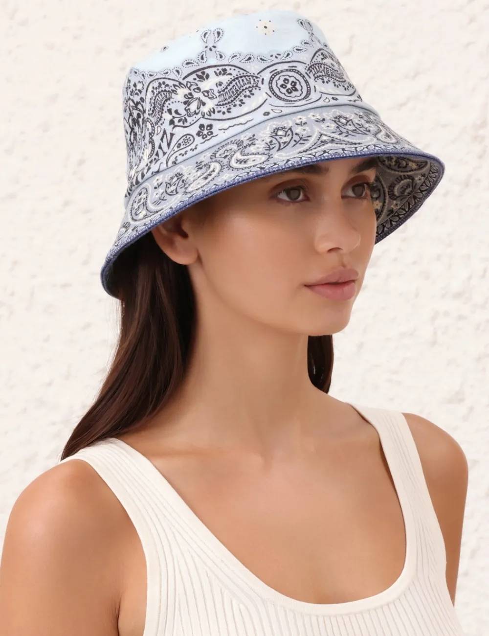 ZIMMERMANN Accessories<Printed Canvas Bucket Hat