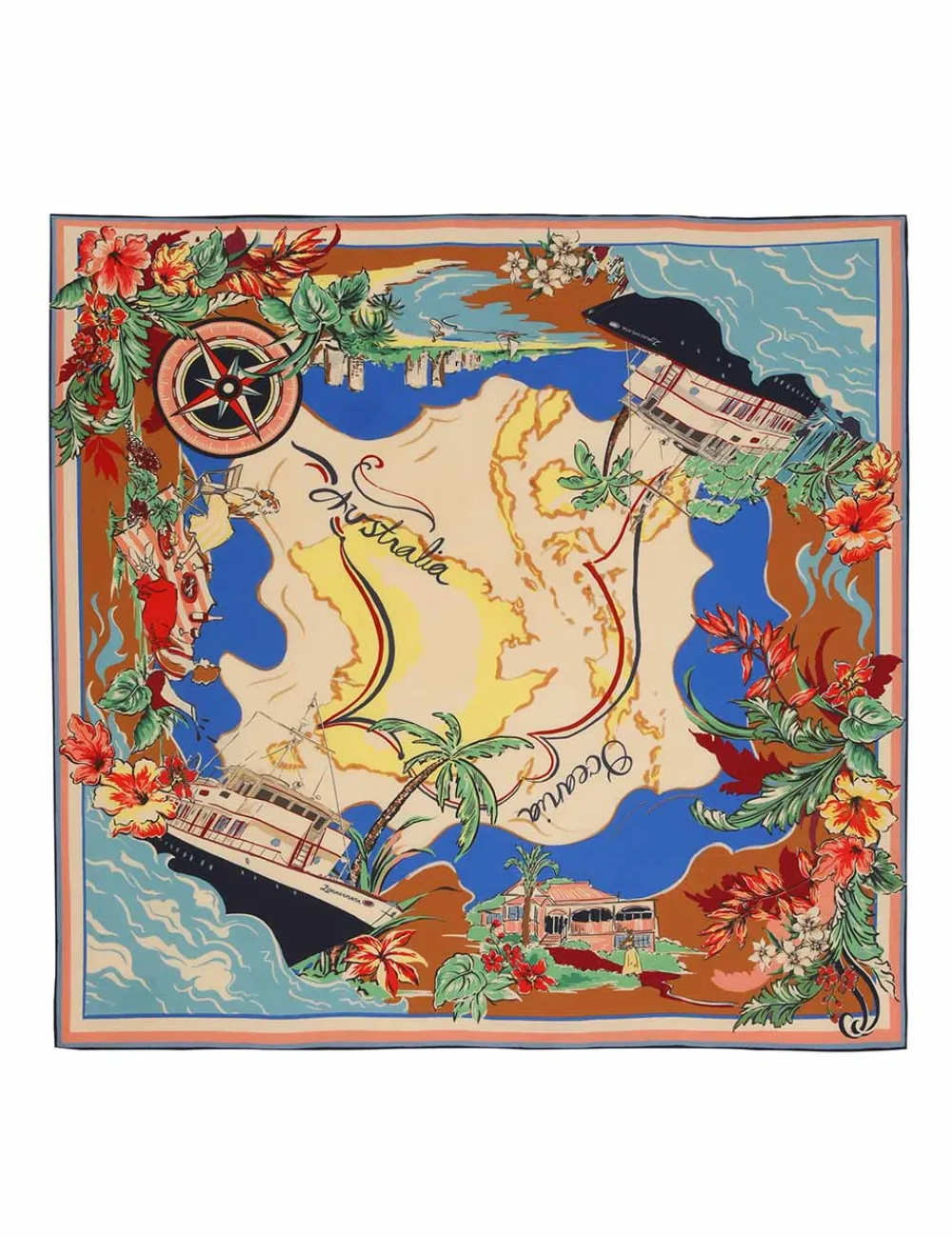 ZIMMERMANN Scarves<Printed Silk Square 70