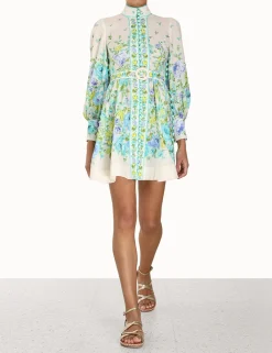 ZIMMERMANN Clothing<Raie Buttoned Mini Dress