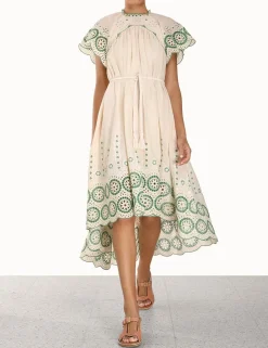 ZIMMERMANN Clothing<Raie Embroidered Dress