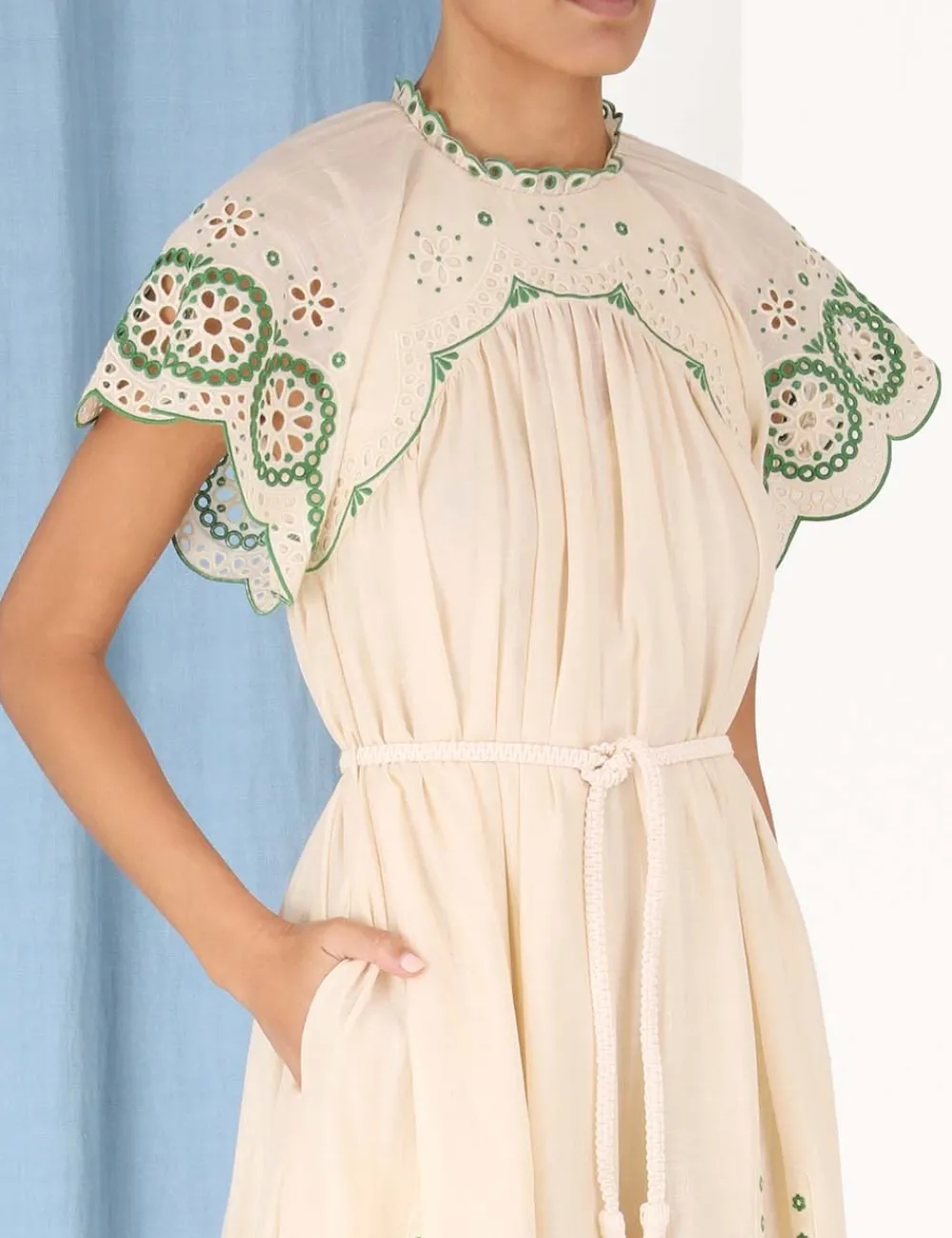 ZIMMERMANN Clothing<Raie Embroidered Dress