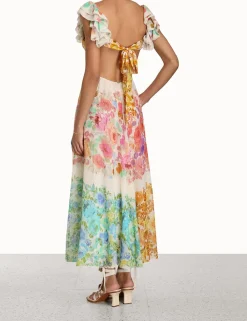 ZIMMERMANN Dresses & Coverups<Raie Frill Shoulder Midi Dress