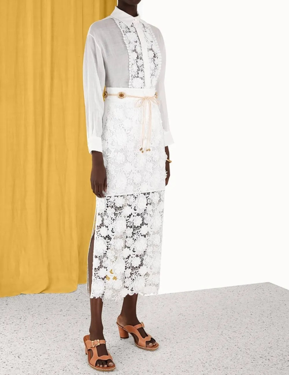 ZIMMERMANN Tops<Raie Lace Flower Shirt