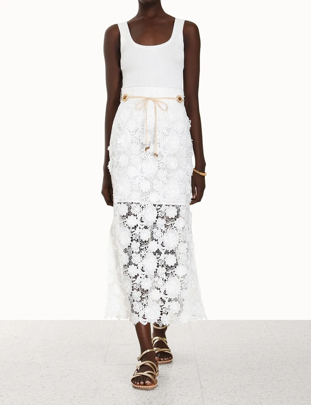 ZIMMERMANN Skirts<Raie Lace Flower Skirt