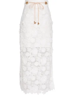 ZIMMERMANN Clothing<Raie Lace Flower Skirt