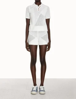 ZIMMERMANN Knitwear<Raie Mesh Knit Shorts