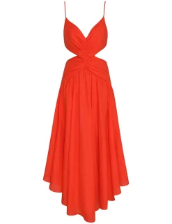 ZIMMERMANN Clothing<Raie Plunge Cut Out Midi Dress