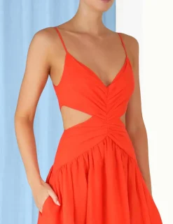 ZIMMERMANN Clothing<Raie Plunge Cut Out Midi Dress
