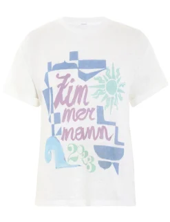 ZIMMERMANN Tops<Raie Roll Sleeve Tee