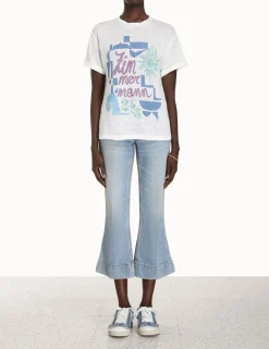 ZIMMERMANN Tops<Raie Roll Sleeve Tee