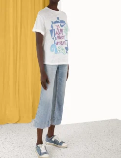 ZIMMERMANN Tops<Raie Roll Sleeve Tee