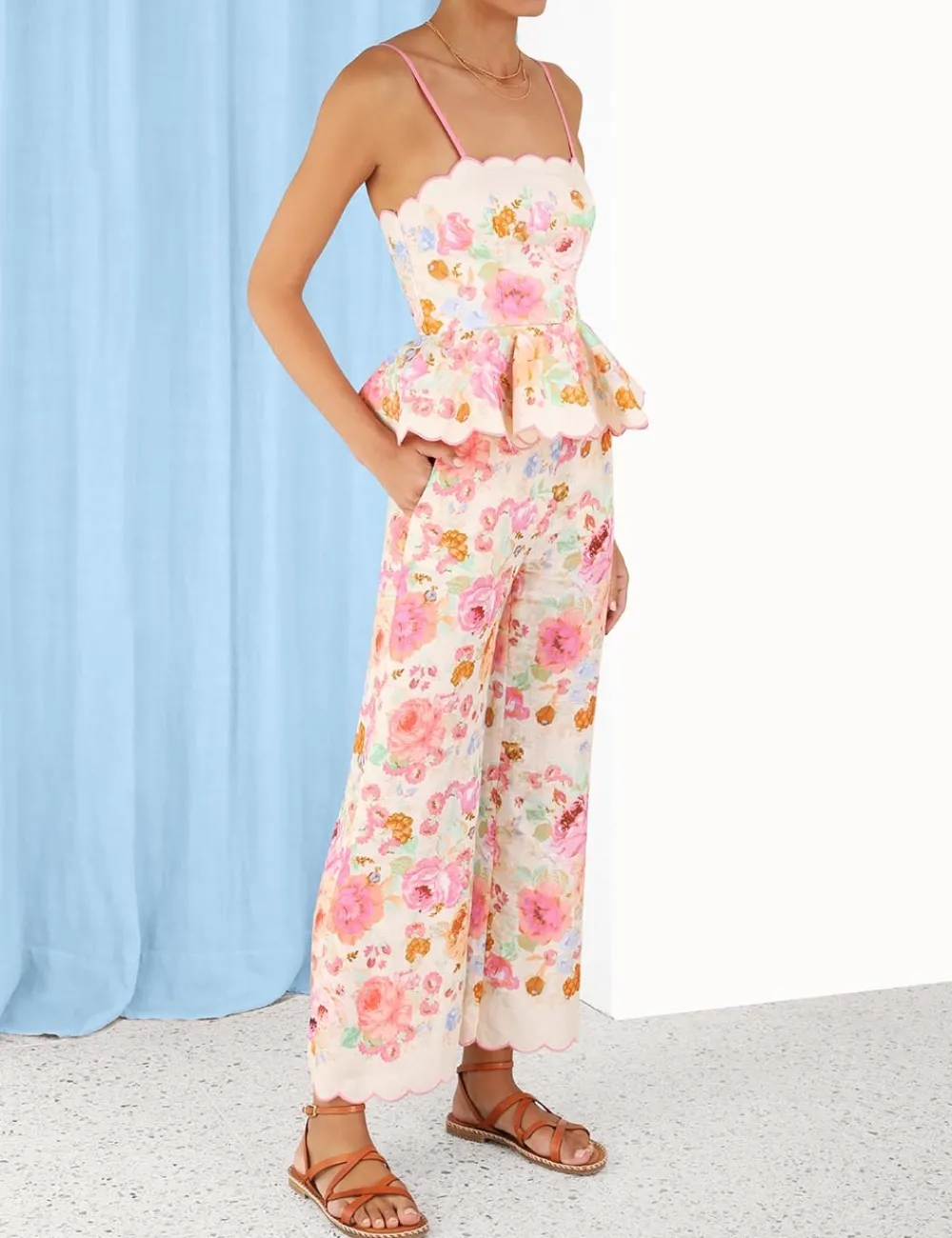 ZIMMERMANN Clothing<Raie Scallop Peplum Top
