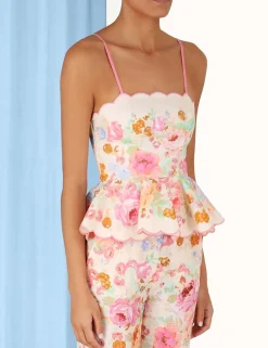 ZIMMERMANN Clothing<Raie Scallop Peplum Top