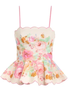 ZIMMERMANN Tops<Raie Scallop Peplum Top