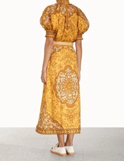 ZIMMERMANN Tops<Raie Short Sleeve Blouse