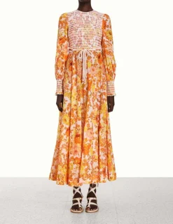 ZIMMERMANN Dresses & Coverups<Raie Smocked Bodice Midi Dress