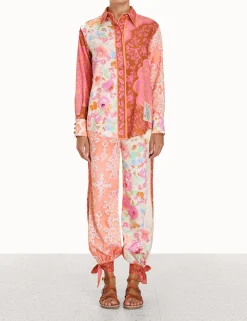 ZIMMERMANN Tops<Raie Spliced Body Shirt