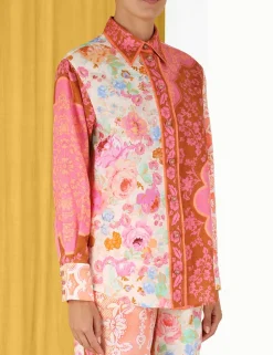 ZIMMERMANN Tops<Raie Spliced Body Shirt