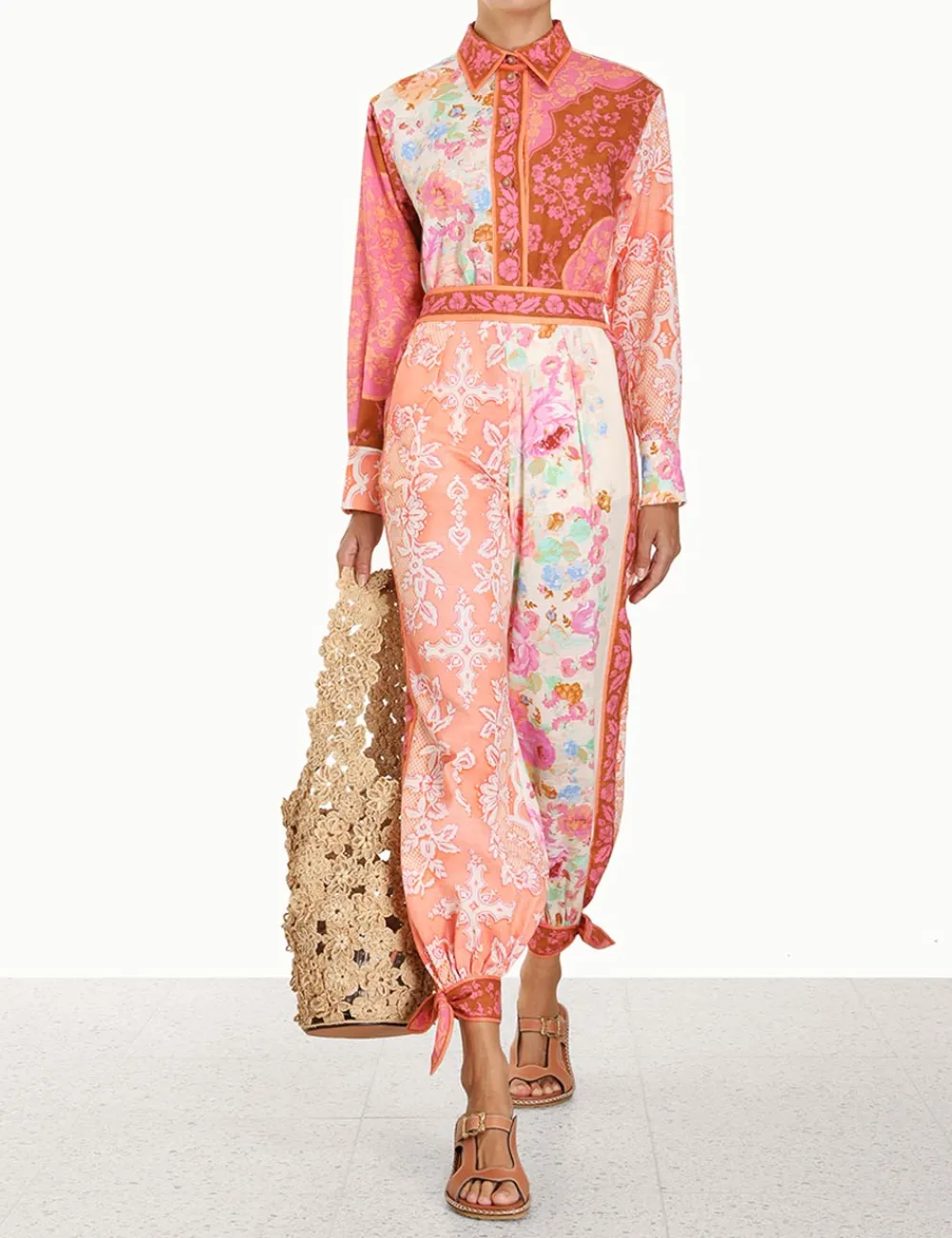 ZIMMERMANN Shorts & Pants<Raie Tied Track Pant