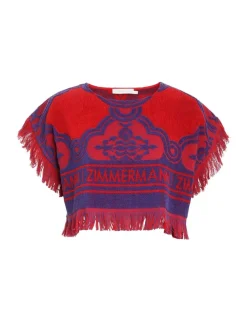 ZIMMERMANN Tops<Raie Towelling Crop