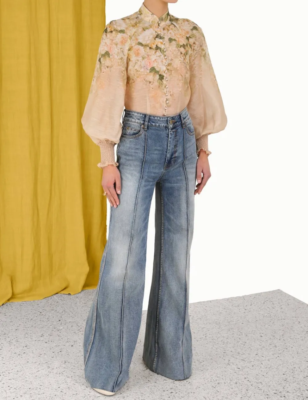 ZIMMERMANN Luminosity<Sensory Buttoned Blouse