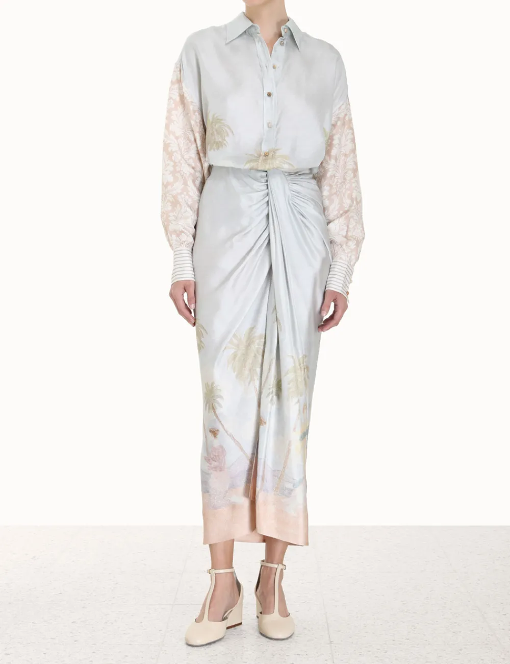 ZIMMERMANN Skirts<Sensory Drape Midi Skirt