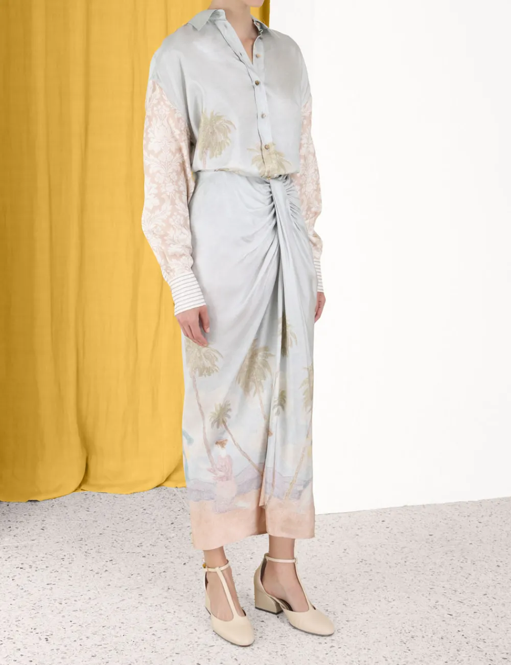 ZIMMERMANN Skirts<Sensory Drape Midi Skirt