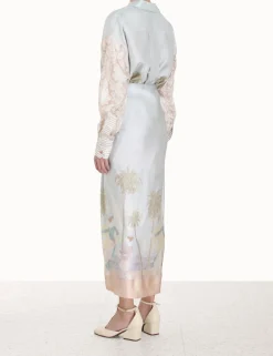 ZIMMERMANN Skirts<Sensory Drape Midi Skirt
