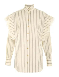 ZIMMERMANN Luminosity<Sensory Lace Stripe Shirt