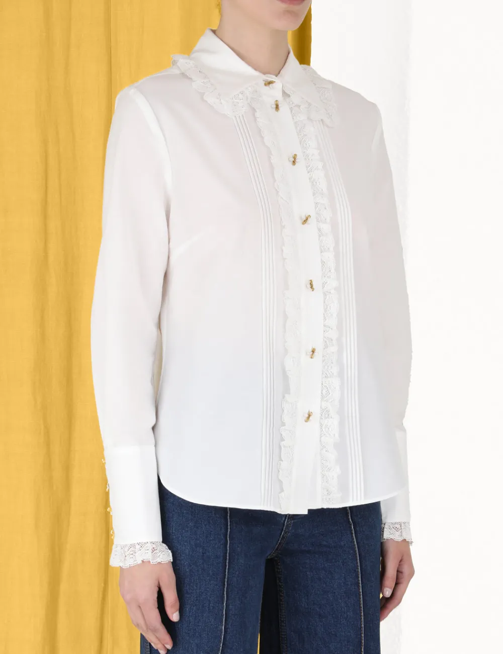 ZIMMERMANN Clothing<Sensory Pintucked Shirt