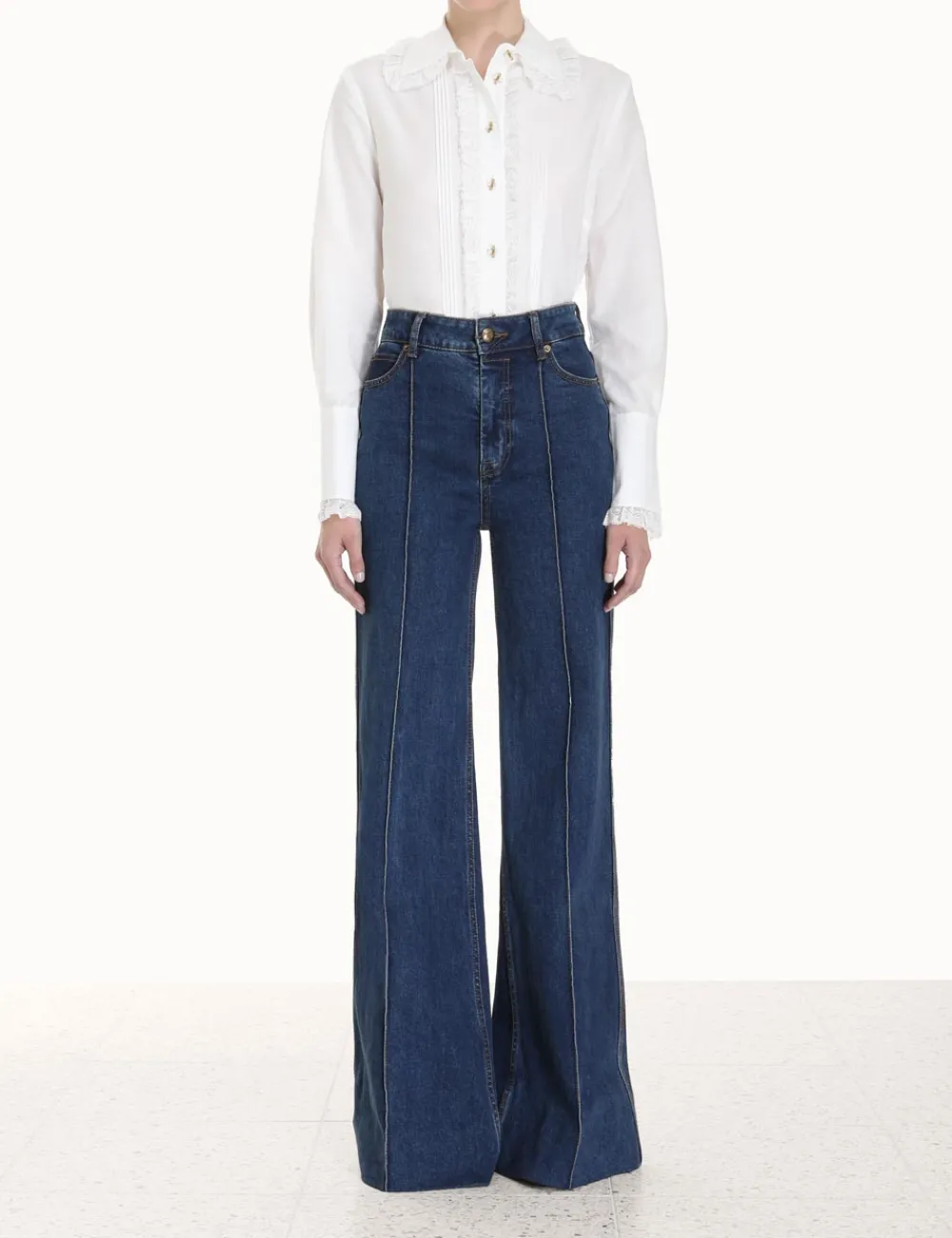 ZIMMERMANN Luminosity<Sensory Pintucked Shirt