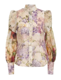 ZIMMERMANN Luminosity<Sensory Spliced Blouse