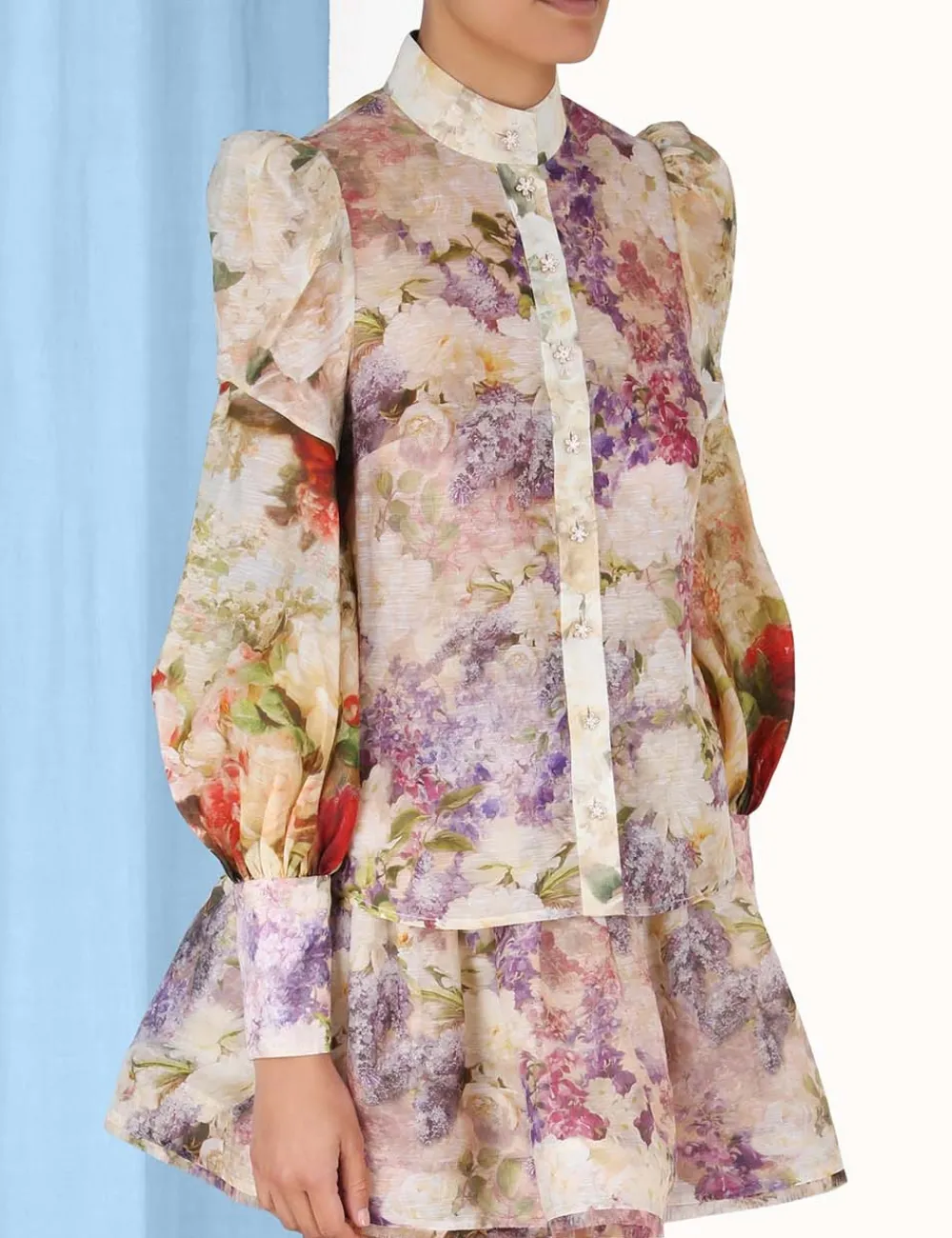 ZIMMERMANN Luminosity<Sensory Spliced Blouse