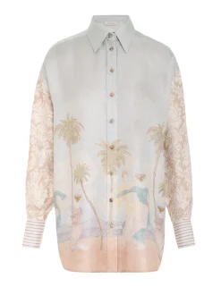 ZIMMERMANN Tops<Sensory Spliced Shirt