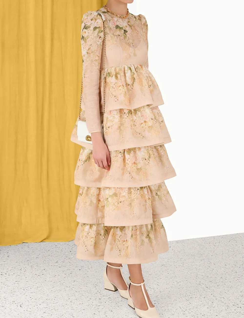 ZIMMERMANN Dresses<Sensory Tiered Midi Dress