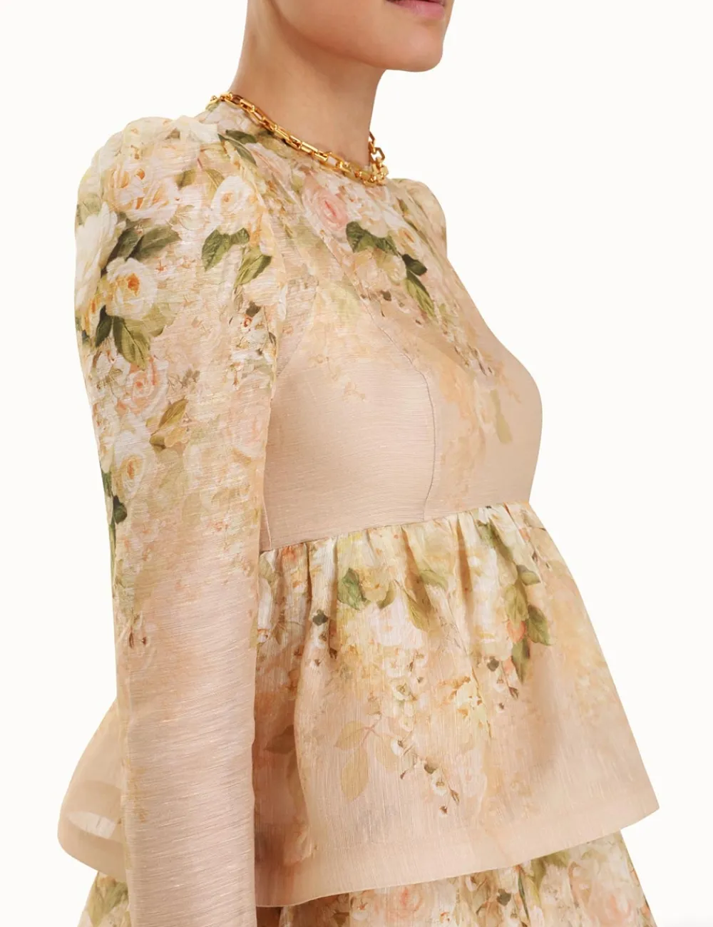 ZIMMERMANN Luminosity<Sensory Tiered Midi Dress