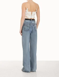 ZIMMERMANN Luminosity<Sensory Velvet Lace Bodice