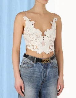 ZIMMERMANN Luminosity<Sensory Velvet Lace Bodice