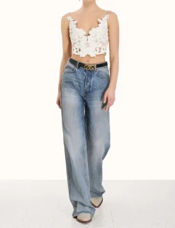ZIMMERMANN Form & Light<Sensory Velvet Lace Bodice
